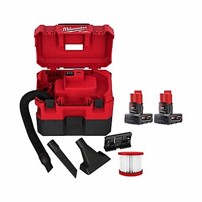 MILWAUKEE 9602048112412 M12 FUEL 1.6 Vacuum + M12 Battery 2PK