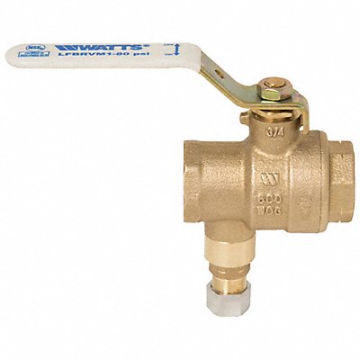 WATTS 34LFBRVM1TXTXC125 Ball And Relief Valve Bronze 125 psi