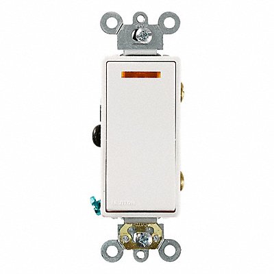 LEVITON 56332W Illuminated Wall Switch White 3-Way