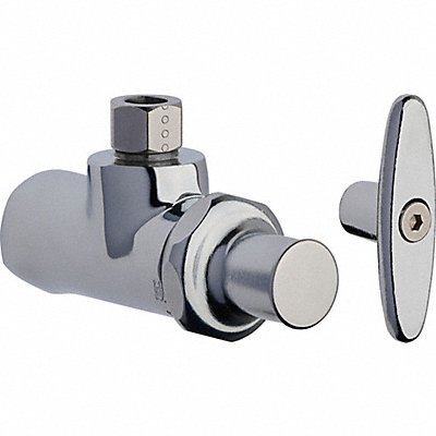 CHICAGO FAUCETS 1013ABCP Multi-Turn Stop Angle 1/2 Inx3/8 In
