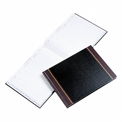 WILSON JONES S491 Visitors Register Book 12 1/4 in L Black