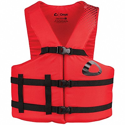 ONYX 10370000000000 Life Jacket Adult UNIV 15.5lb Foam Red
