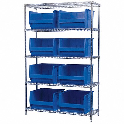 AKRO-MILS AWS184830283B D5365 Bin Shelving 18inx74inx48in Blue