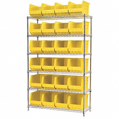 AKRO-MILS AWS184830260Y D5366 Bin Shelving 18inx74inx48in Yellow