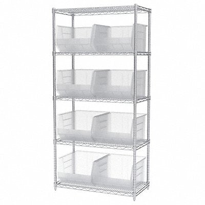 AKRO-MILS AWS183630270SC D5367 Bin Shelving 18inx74inx36in Clear