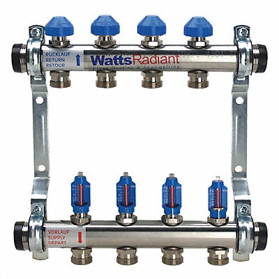 WATTS RADIANT D3803004SS Flowmeter Manifold SS 4Outlets 12 L
