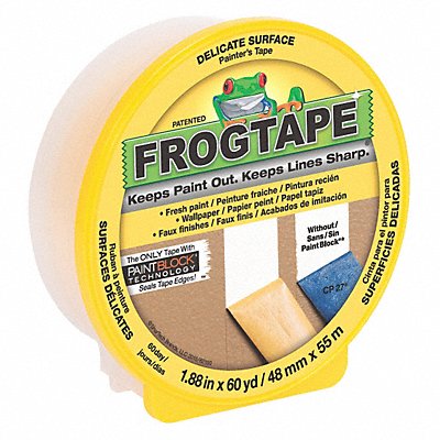 SHURTAPE CF160 Masking Tape 1 7/8 W 60 yd L Yellow