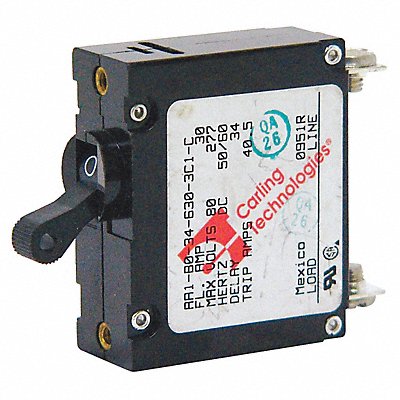 CARLING TECHNOLOGIES AA1B0346205D1C Circuit Breaker 20A Magnetic 250/277VAC