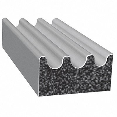 TRIM LOK INC X103BT100 Rubber Seal Ribbed 0.63 In W 100 Ft