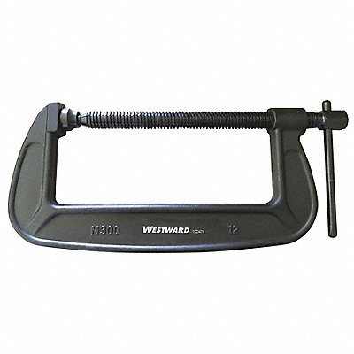 WESTWARD 10D479 C-Clamp 11-5/8 Steel Hvy Duty 15 000 lb