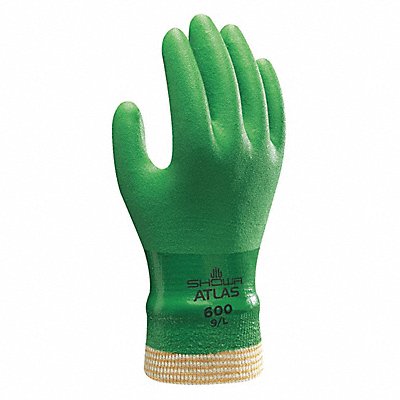 SHOWA 600L09 Coated Gloves Green L PR