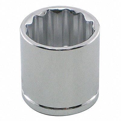 WESTWARD 10E890 Socket Steel Chrome 9/32 in