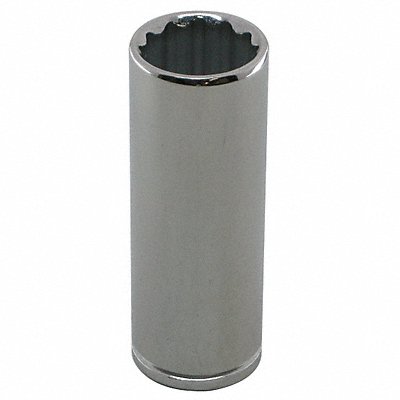 WESTWARD 10E892 Socket Steel Chrome 11/32 in