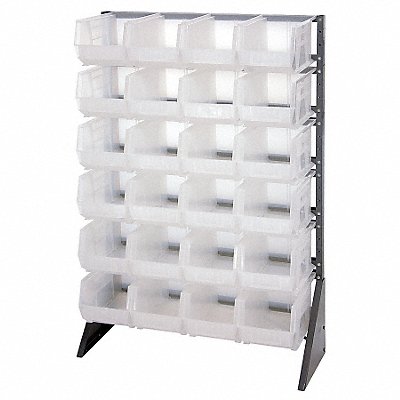 QUANTUM STORAGE SYSTEMS QRU12S24024CL F1613 BinRailFlrRck 15inx54inx36in Load Capacity 100lb