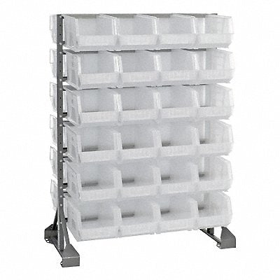 QUANTUM STORAGE SYSTEMS QRU12D24048CL E1537 BinRailFlrRck 20inx54inx36in Load Capacity 133lb