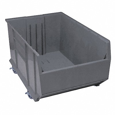 QUANTUM STORAGE SYSTEMS QRB256MOBGY G7025 Mobile Bin Grey Polypropylene 17 1/2 in