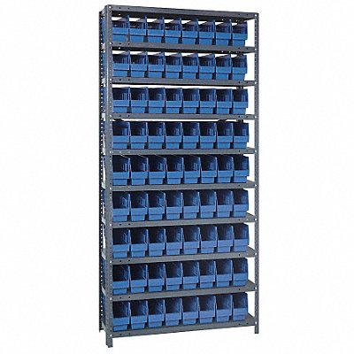 QUANTUM STORAGE SYSTEMS 1275201BL G6986 Bin Shelving 12inx75inx36in Blue