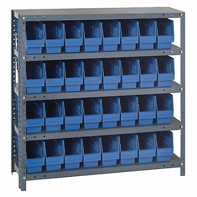 QUANTUM STORAGE SYSTEMS 1239201BL G6982 Bin Shelving 12inx39inx36in Blue