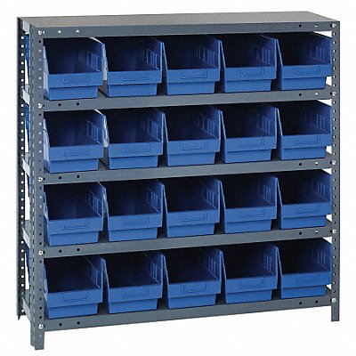 QUANTUM STORAGE SYSTEMS 1839204BL G6991 Bin Shelving 18inx39inx36in Blue