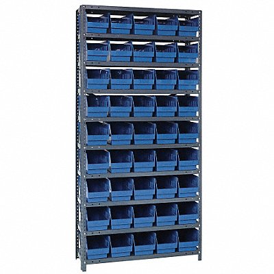 QUANTUM STORAGE SYSTEMS 1875204BL G6995 Bin Shelving 18inx75inx36in Blue