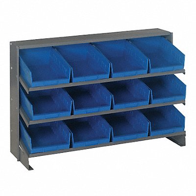 QUANTUM STORAGE SYSTEMS QPRHA207BL G7014 Bench Pick Rack 12x27x36in Blue