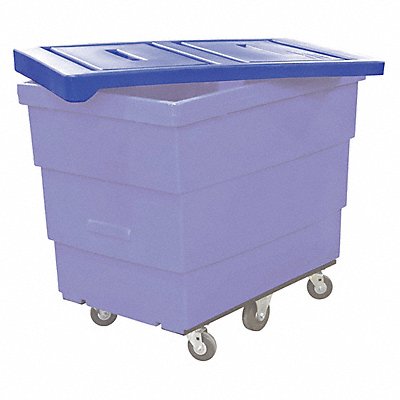 ROYAL BASKET TRUCKS G10BLXLDN Poly Hinged Lid 10 Bu Blue