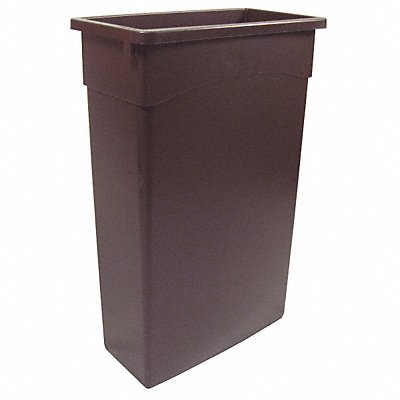 GRAINGER 10F624 Garbage Can Rectangular 23 gal Brown