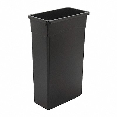 GRAINGER 10F625 Garbage Can Rectangular 23 gal Black
