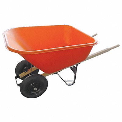 WESTWARD 10G165 Wheelbarrow Poly 8 cu ft Pneumatic