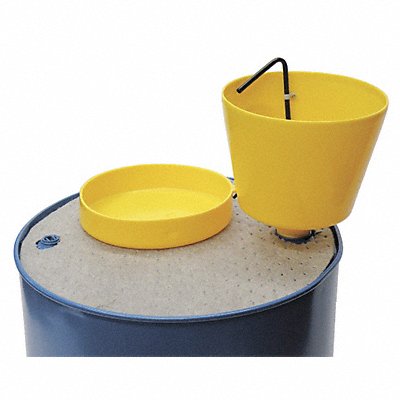 FUNNEL KING 32015 Drum Funnel Yellow Polypropylene NPT