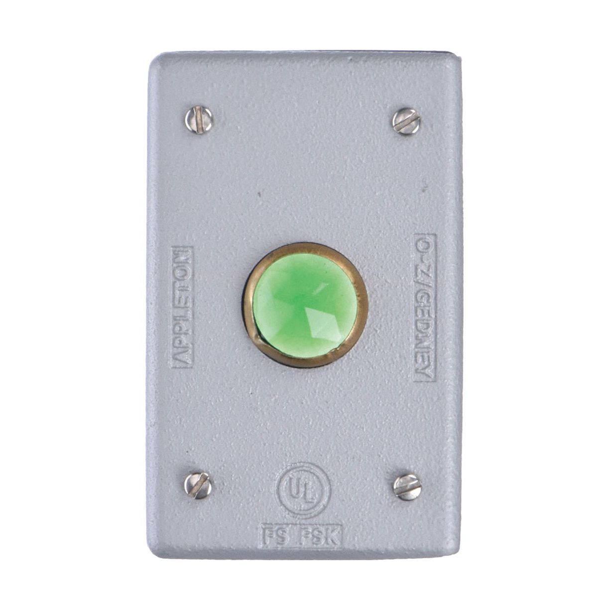 APPLETON ELECTRIC FSK1JGCA Weatherproof Cover with Green Jewel