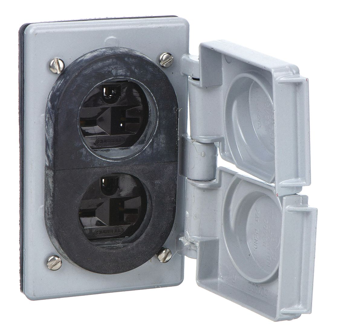 APPLETON ELECTRIC FSKD620 Weatherproof Cover with Receptcle Grey