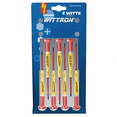 WITTE 9T89377 Insulated Precision ScrwdrvrSt NmPcs7