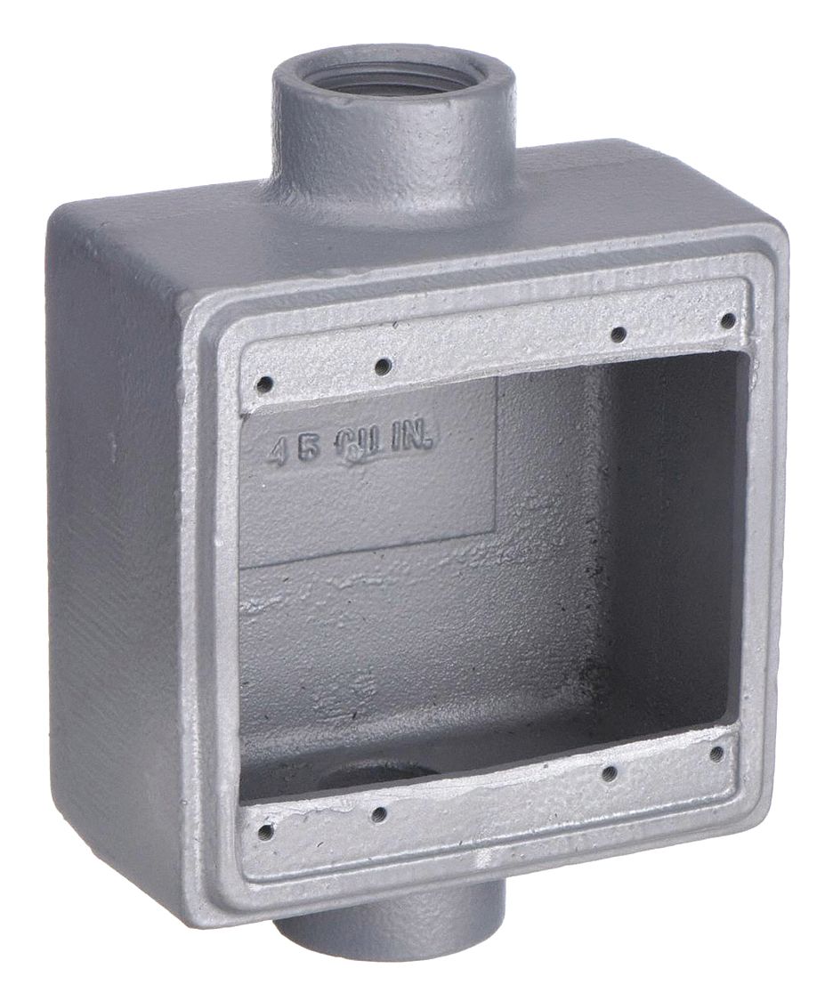 APPLETON ELECTRIC FDC2100 Weatherproof Box 2Gang 2Inlet 45cu. in