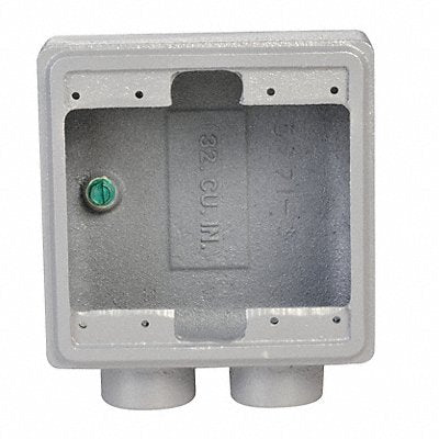 APPLETON ELECTRIC FDS275 Weatherproof Box 2Gang 3/4 Hub 45cu. in