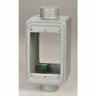 APPLETON ELECTRIC FSC1D75 Weatherproof Box 2Inlet 3/4 in Hub Iron