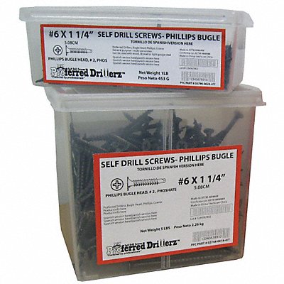GRAINGER DPBI10035011000P Drywall Screw 3 1/2 L #10 Zinc YL PK1000