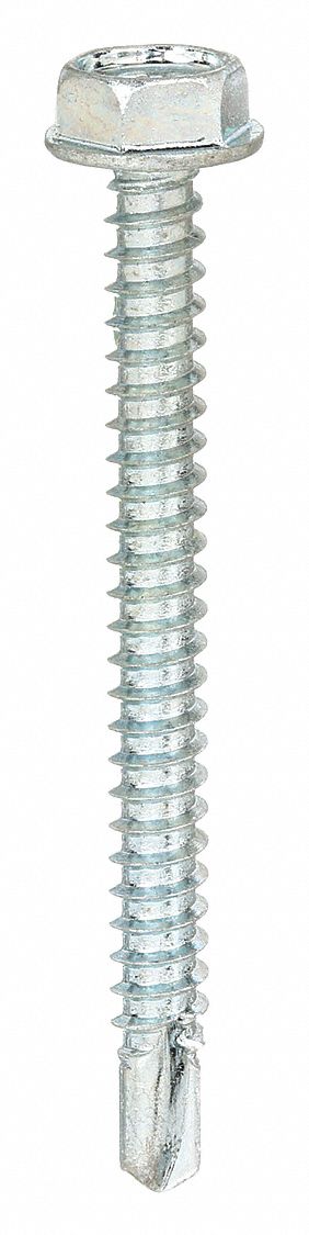 GRAINGER TKHWI120150032500P Drill Screw Hex #12 Zinc 1.5 L PK2500