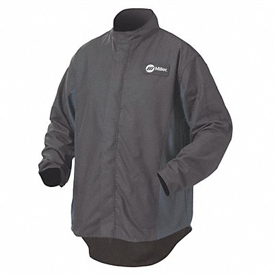 MILLER ELECTRIC 247116 Welding Jacket L 30 Black/Navy