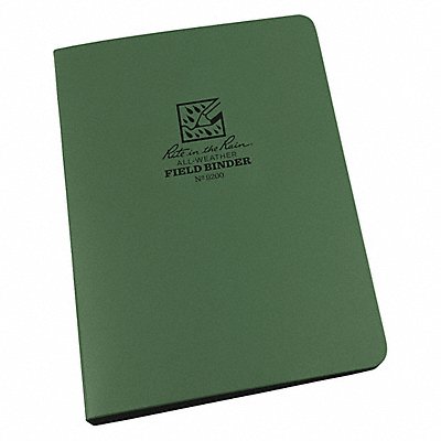 GRAINGER 9200 6-Ring Field Binder 1/2 Green