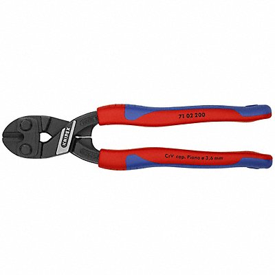 KNIPEX 7102200 Mini Bolt Cutter Steel 8 in L