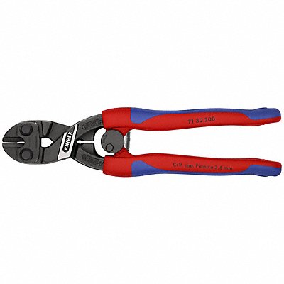 KNIPEX 7132200 Mini Bolt Cutter Steel 8 in L