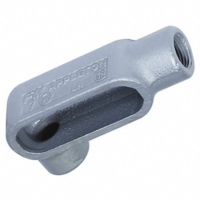 APPLETON ELECTRIC LR107 Conduit Outlet Body Iron LR 4 In.