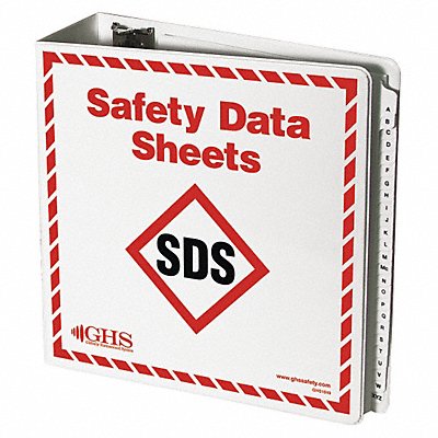 GHS SAFETY GHS1008 Binder Safey Data Sheets English