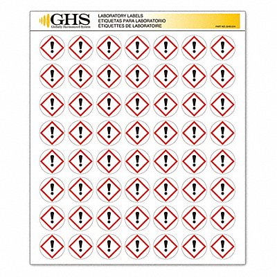 GHS SAFETY GHS1214 Label Exclamation Mark Gloss PK1120