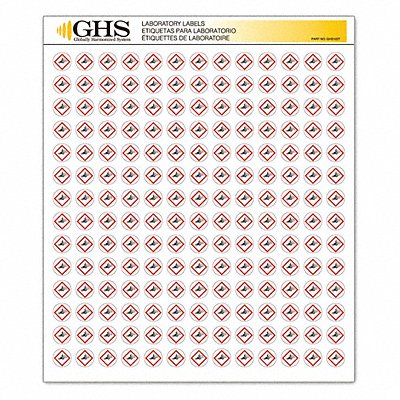 GHS SAFETY GHS1227 Label Gloss Paper Exploding Bomb PK1820