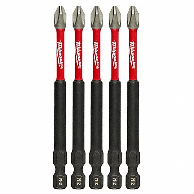 MILWAUKEE 48324564 Insert Bit 1/4 Phillips #2 3-1/2 PK5