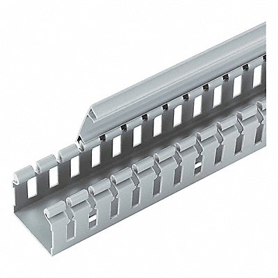 PANDUIT H2X2LG6 Wire Duct Wide Slot Gray L 6 Ft
