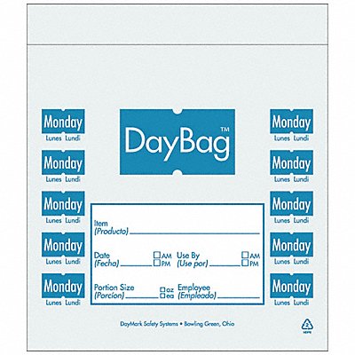 DAYMARK 112378 Portion Bag 7 in L 7 in W PK2000