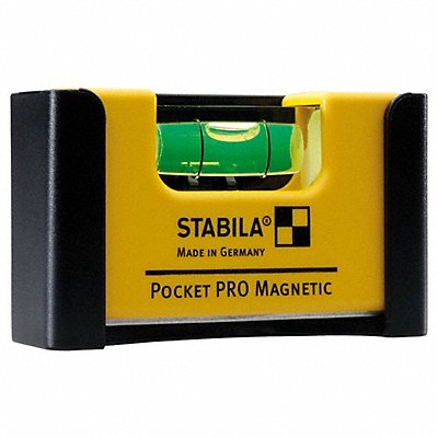 STABILA 11901 Pocket Level Aluminum 2-1/2 in L 1 Vial
